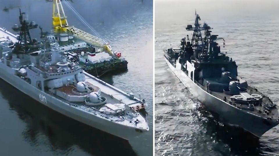 Das russische Kriegsschiff „Seweromorsk“