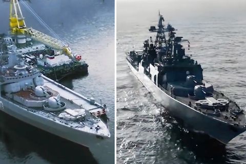 Das russische Kriegsschiff „Seweromorsk“