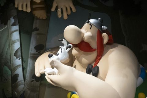 Obelix-Wachsfugur im Pariser Museum Grévin