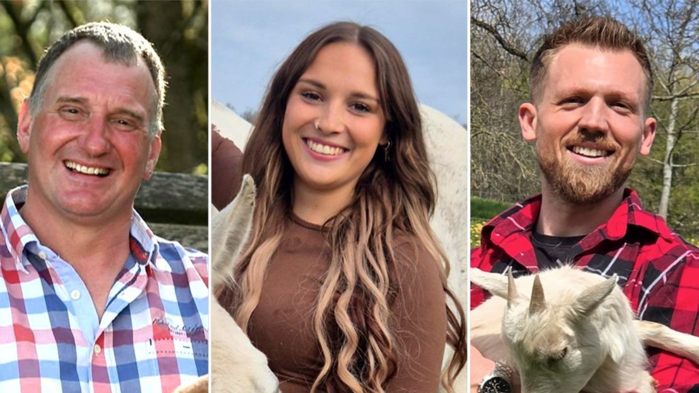 Björn (l.), Melina und Andi wollen bei "Bauer sucht Frau" ihr Liebesglück suchen.