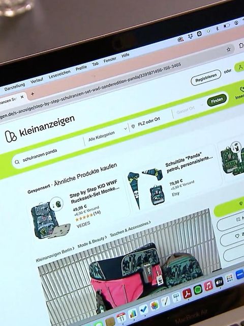 Kleinanzeigen-Website am Laptop