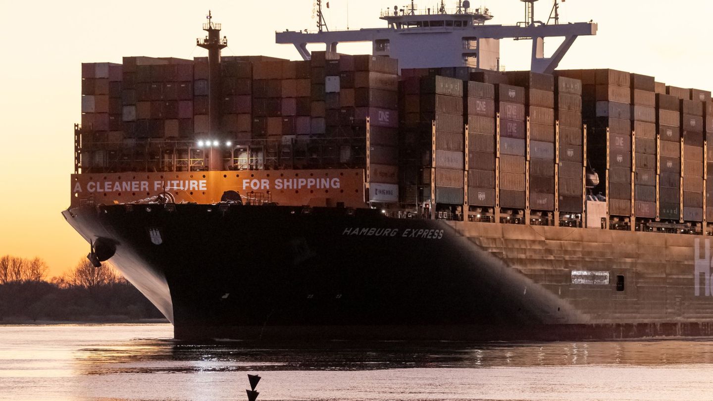 Die Containerreederei Hapag-Lloyd ist in die roten Zahlen gerutscht. (Archivbild) Foto: Bodo Marks/dpa
