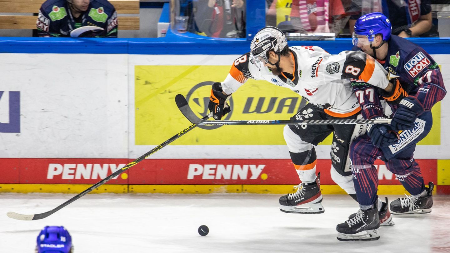 Nathan Burns (l) spielt künftig für Ingolstadt. (Archivbild) Foto: Andreas Gora/dpa