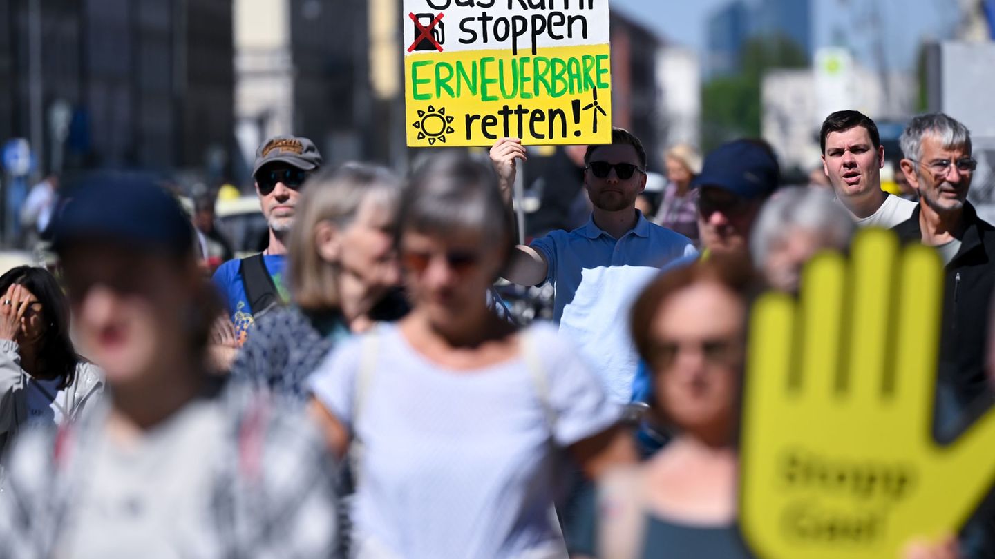 Bereits seit längerem macht die Klimabewegung gegen den geplanten Neubau von Gaskraftwerken mobil - wie bei einer Demo von Frida