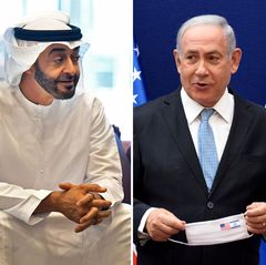 Der emiratische Präsident Mohammed bin Sajid (l) und der israelische Ministerpräsident Benjamin Netanjahu. (Archivbild) Foto: De