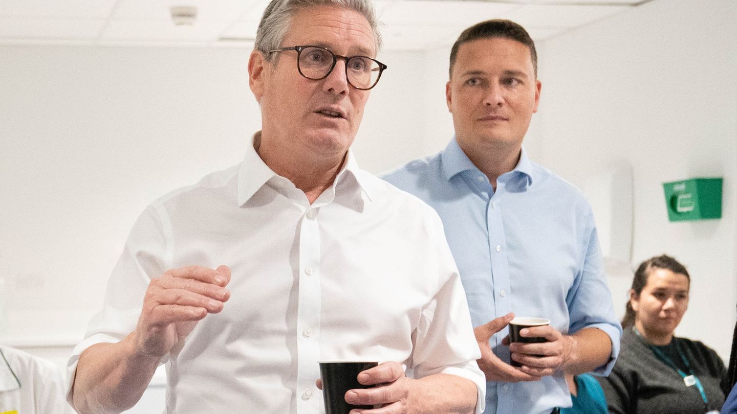 In besseren Zeiten machten Keir Starmer (links) und Wes Streeting (rechts) gemeinsam Wahlkampf. (Archivfoto) Foto: Stefan Rousse