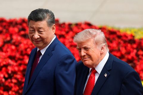 Trump und Xi sind betont freundlich zueinander. Foto: Maxim Shemetov/Pool Reuters/AP/dpa