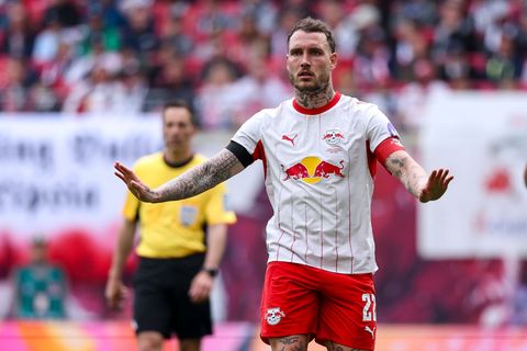 RB-Kapitän David Raum fehlt seinem Team mit Blick auf die WM beim Saisonfinale in Freiburg. (Archivbild) Foto: Jan Woitas/dpa