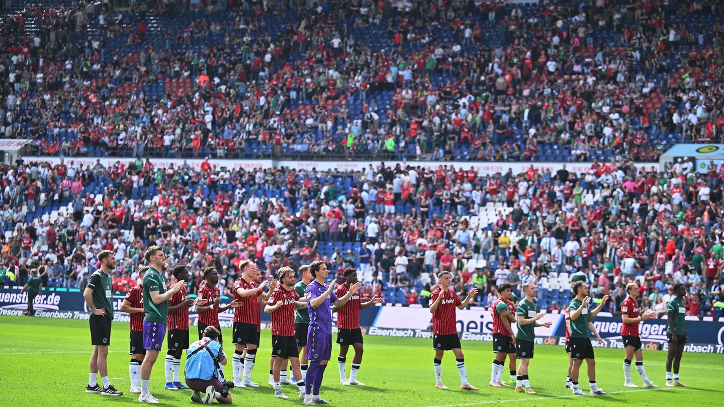 Wollen endlich aufsteigen: Spieler und Fans von Hannover 96. (Archivbild) Foto: Swen Pförtner/dpa