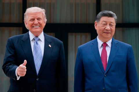 Xi und Trump lobten die Beziehung beider Staaten. Foto: Evan Vucci/Pool Reuters/AP/dpa