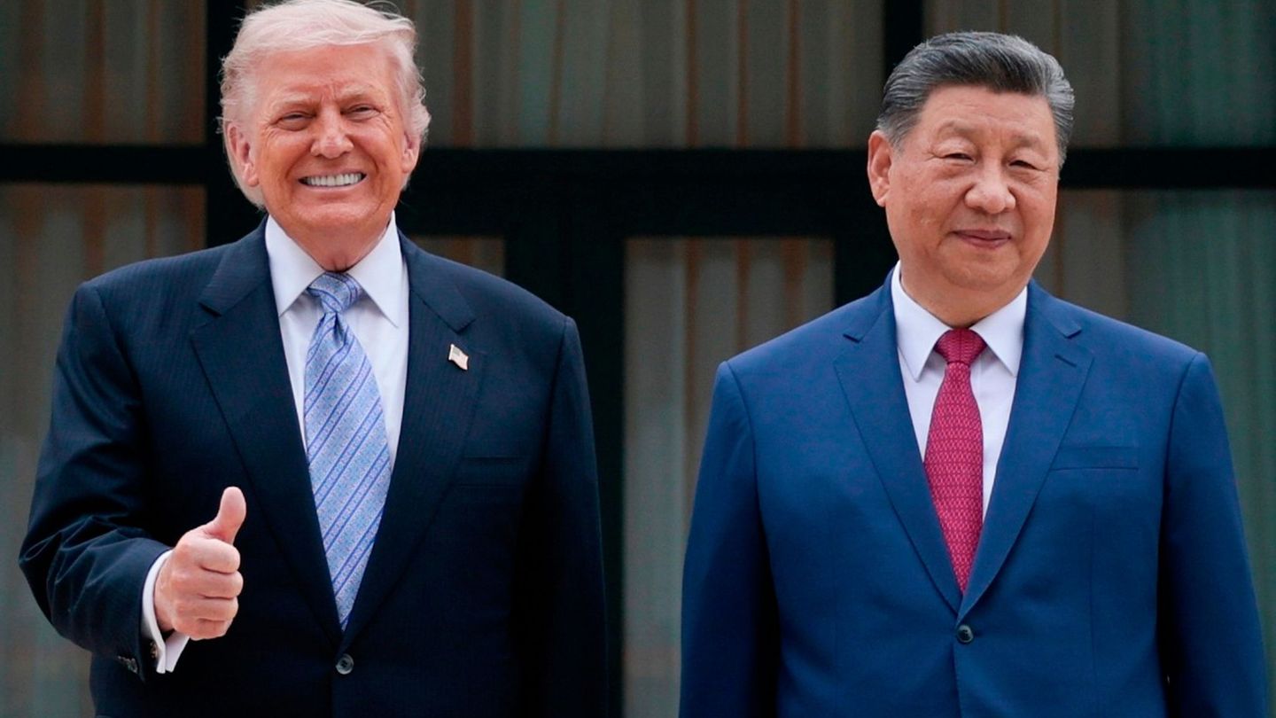 Xi und Trump lobten die Beziehung beider Staaten. Foto: Evan Vucci/Pool Reuters/AP/dpa