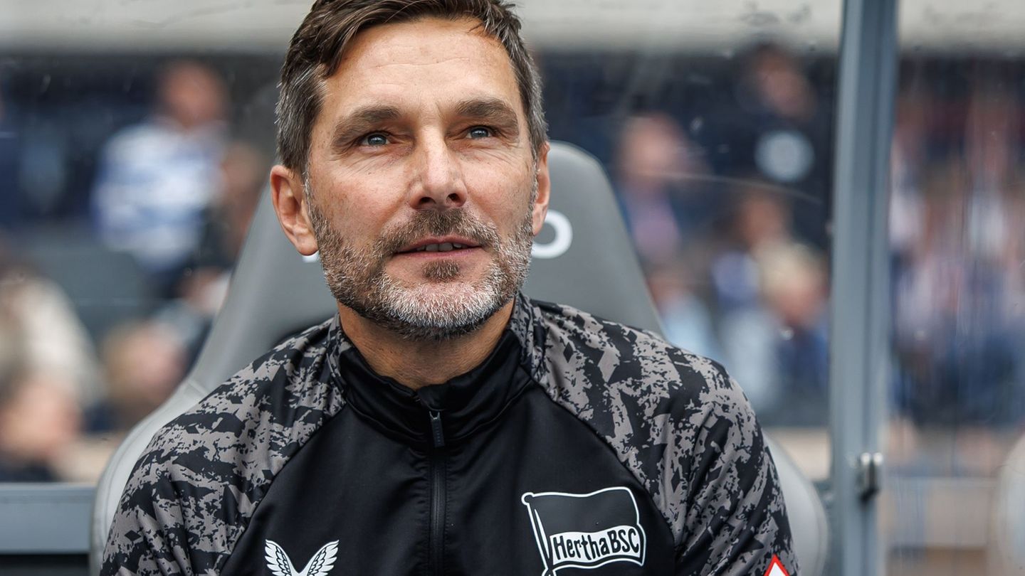 Hertha-Trainer Stefan Leitl will mit einem Sieg in die Sommerpause gehen. (Archivbild) Foto: Andreas Gora/dpa