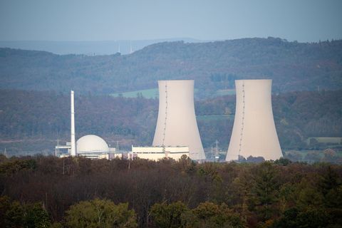 Das Atomkraftwerk Grohnde wurde 2023 stillgelegt. (Archivbild) Foto: Lino Mirgeler/dpa/Lino Mirgeler