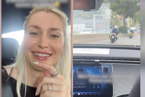 Kurioser Empfang in Cannes: Darum wird Lena Gercke von Polizeieskorte begleitet