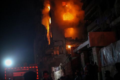 Das Bild das Wohnhaus in Gaza-Stadt