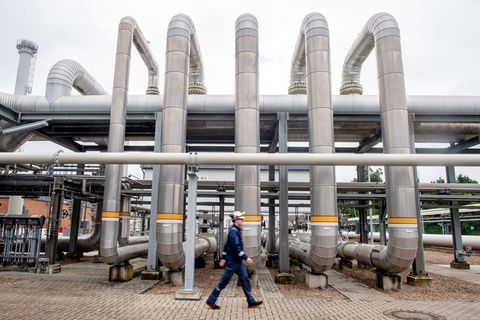 In Niedersachsen gibt es große Gasspeicher, wie hier den größten Westeuropas in Rehden. (Archivbild) Foto: Hauke-Christian Dittr