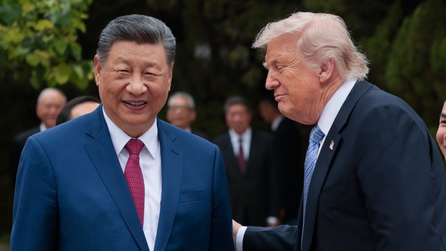 Die Präsidenten Xi und Trump während des Staatsbesuches in Beijing, auf dem auch Taiwan Thema war