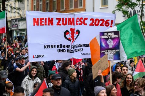 Protest gegen die Teilnahme Israels am ESC in Wien