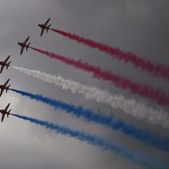 Die britische Kunstflugstaffe Red Arrows