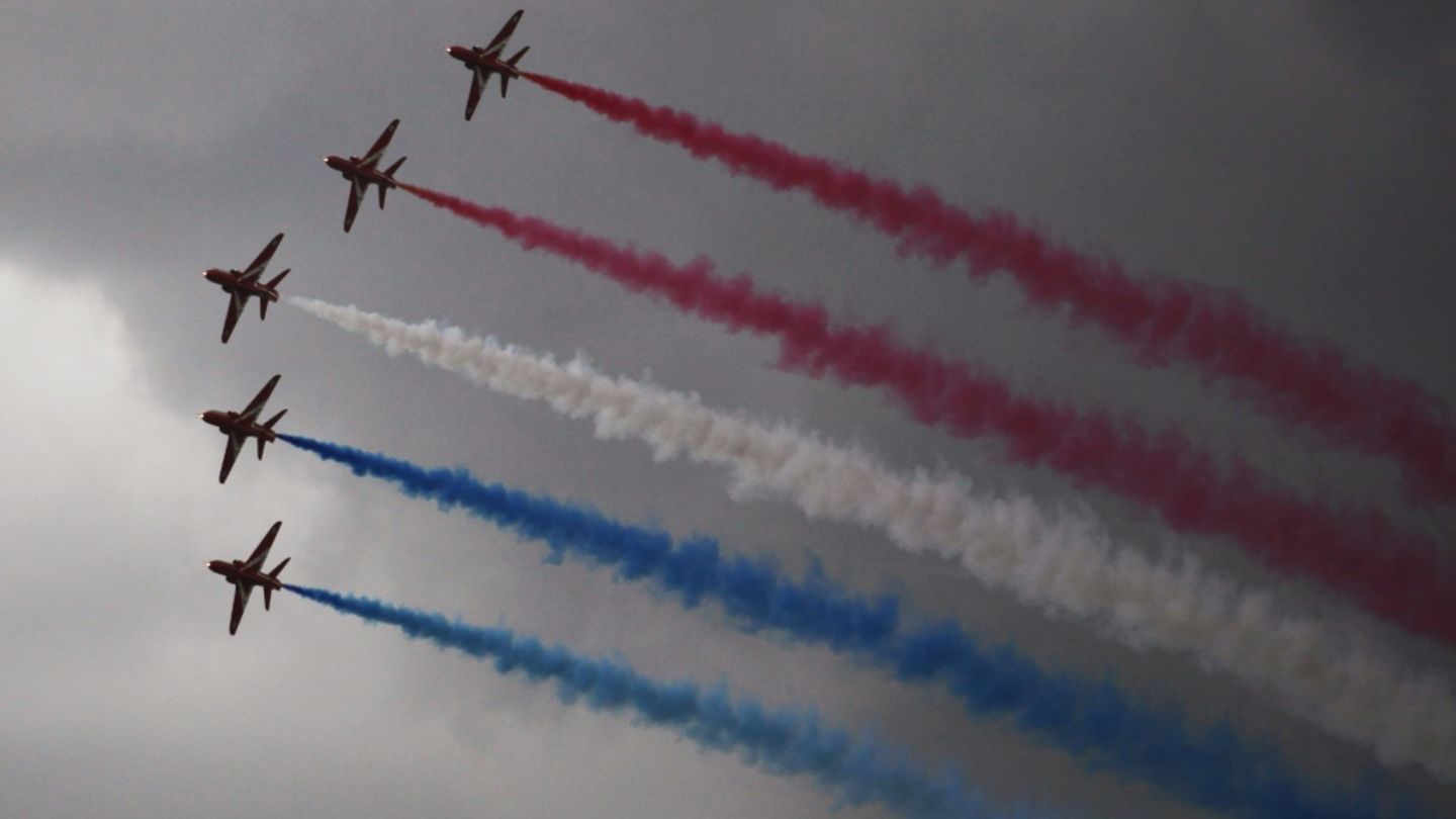 Die britische Kunstflugstaffe Red Arrows