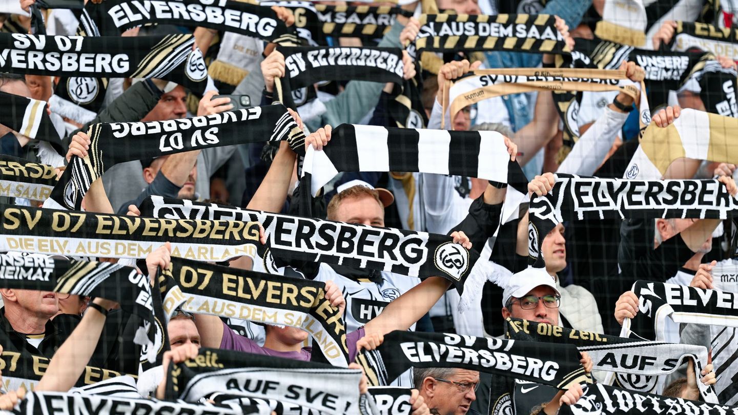 Elversberger Fans können sich über einen historischen Spieltag freuen. Foto: Uwe Anspach/dpa