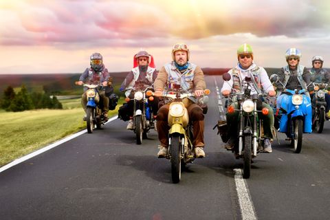 Die acht Simsonfreunde aus Niederbösa erleben auf ihrer Tour nach Belgien manches Abenteuer.