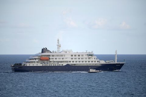 Die "Hondius" verlässt den Hafen Granadilla auf Teneriffa