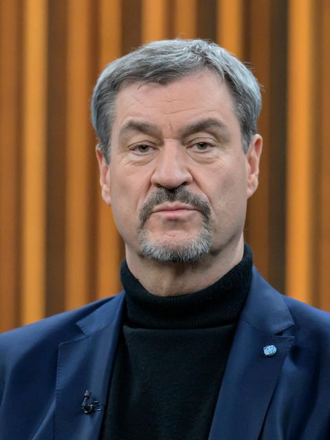 Markus Söder während der TV-Sendung