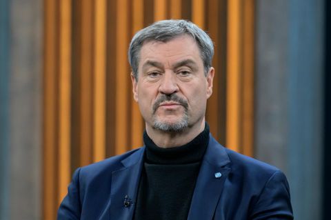 Markus Söder während der TV-Sendung