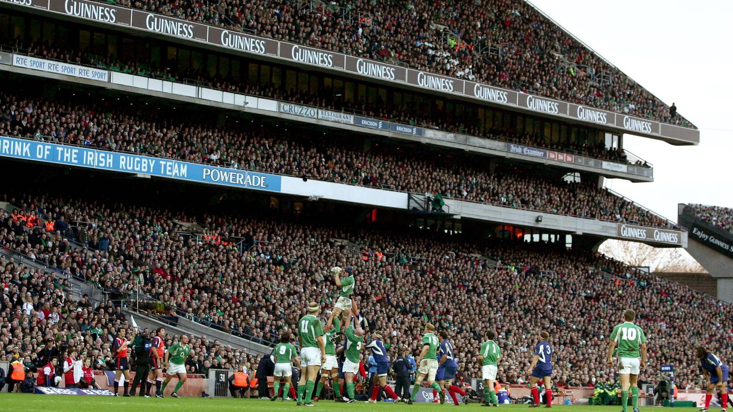 Das Stadion Croke Park während eines Spieles