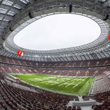 Innenansicht des leeren Luschniki Stadions