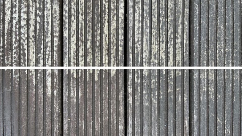 Holzdielen nach dem Test