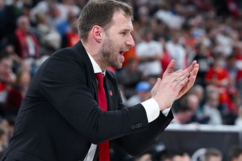 Anton Gavel hat mit Bamberg auch das zweite Heimspiel gegen seinen ehemaligen Club Ulm gewonnen. (Archivbild) Foto: Sven Hoppe/d