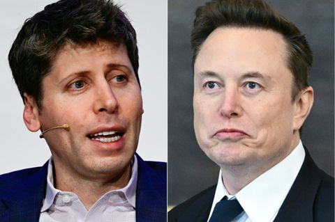 OpenAI-Chef Altman (links) und Techmilliardär Musk