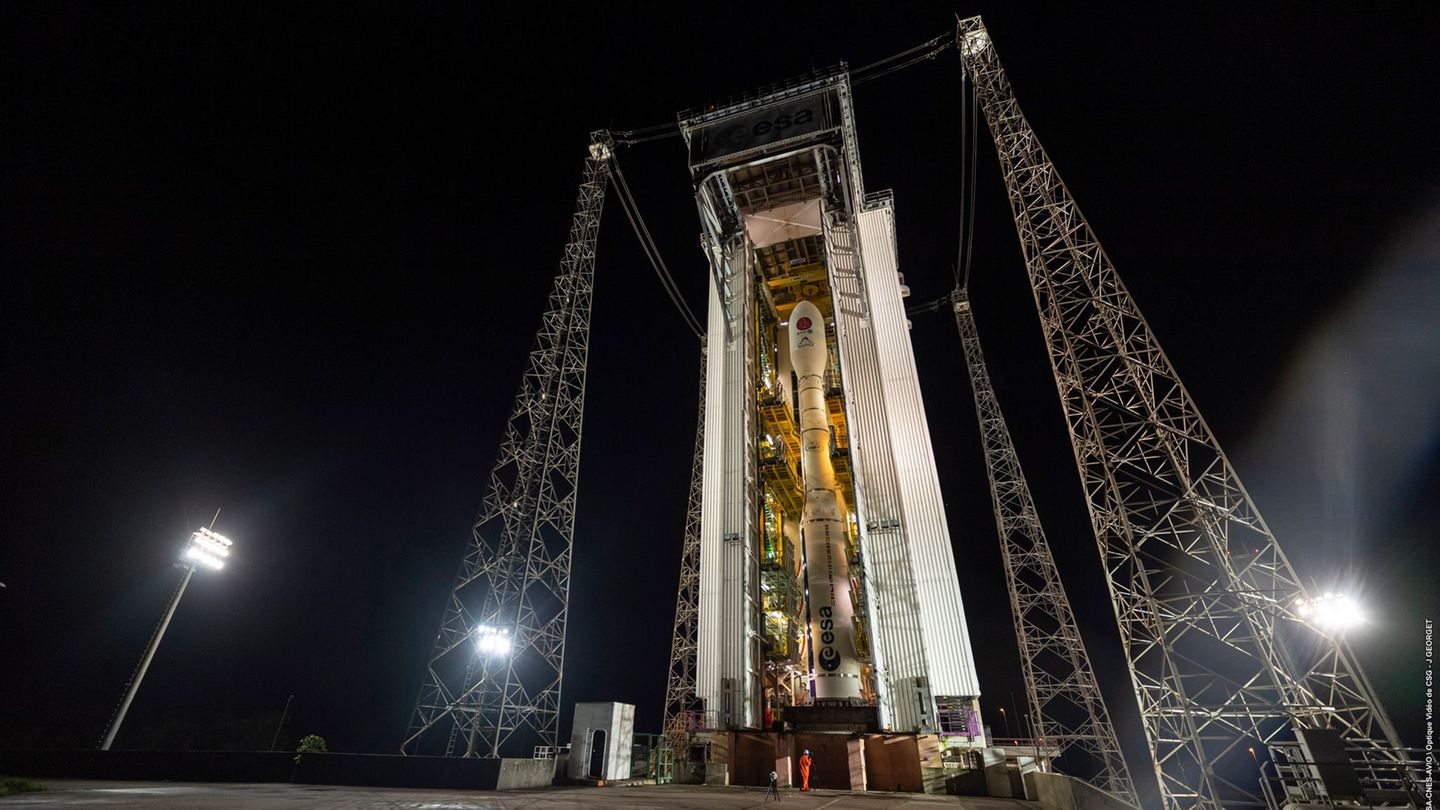 Eine Vega-C-Rakete nahm den Satelliten an Bord. Foto: J Georget/Esa/dpa
