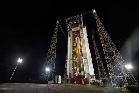 Eine Vega-C-Rakete nahm den Satelliten an Bord. Foto: J Georget/Esa/dpa