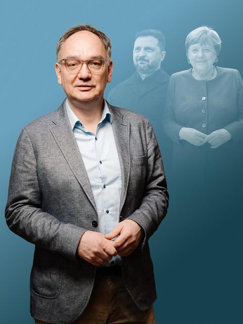 Illustration: Nico Fried, Angela Merkel und Tayyip Erdoğan