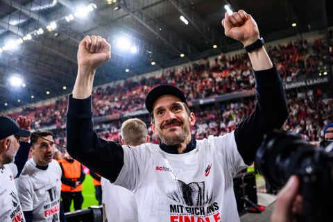 Julian Schuster jubelte emotional über den Finaleinzug - und möchte seinen Weg mit dem SC Freiburg nun krönen. (Archivbild) Foto