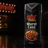 Fantasieverpackung eines Duschgels mit der Aufschritt Wurst Case