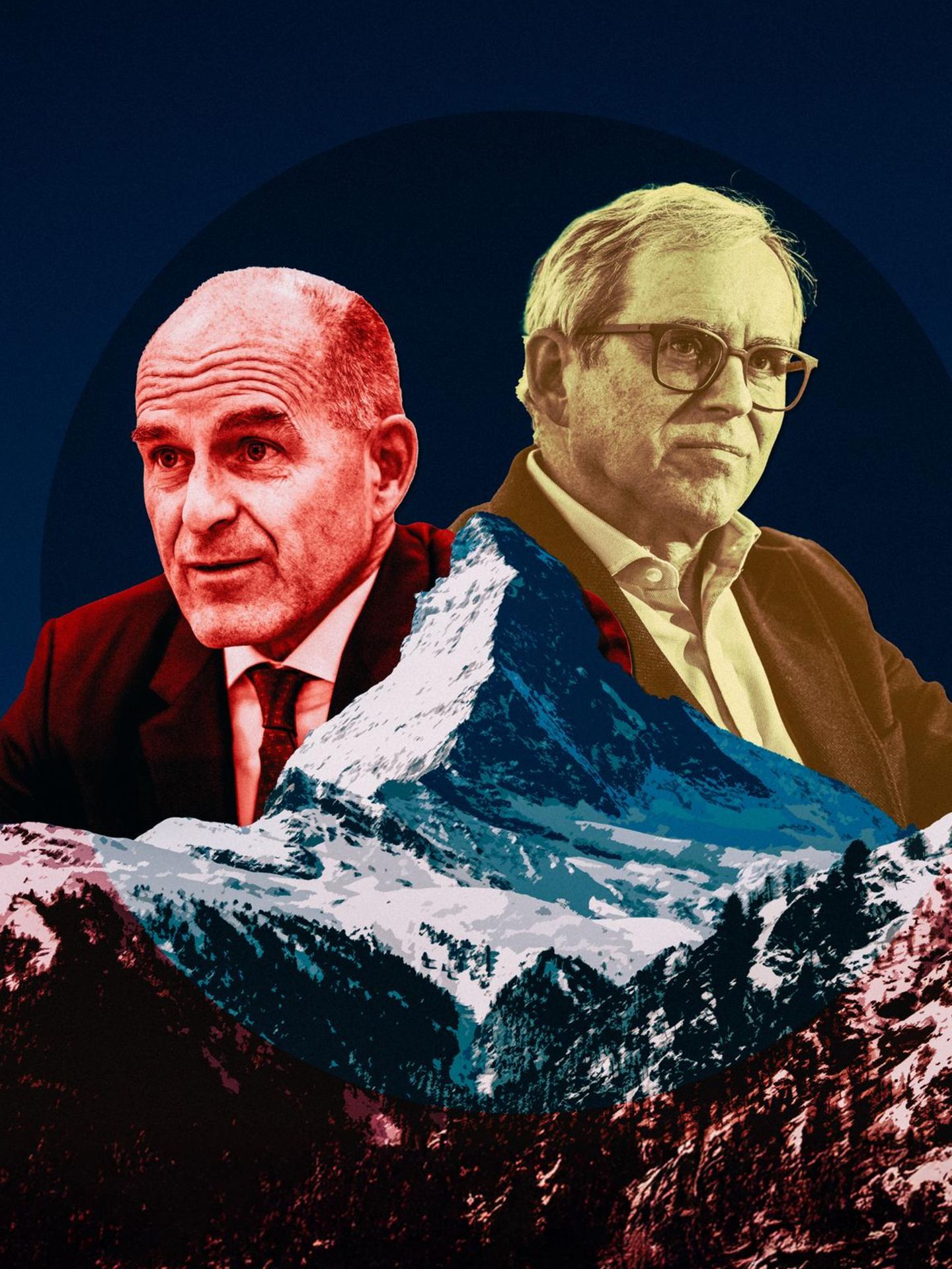Montage: Die Tengelmann-Brüder und das Matterhorn