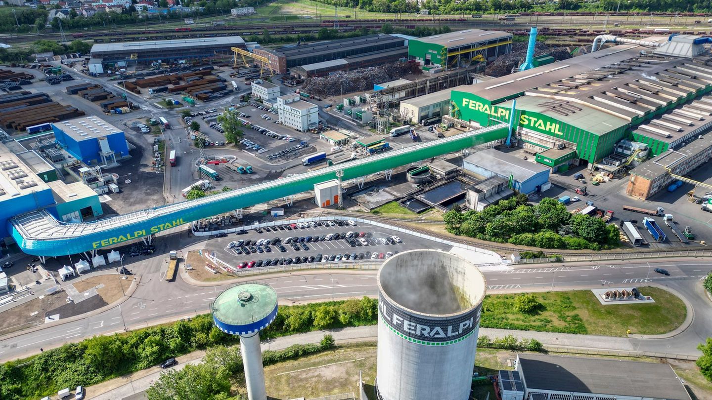 Das Stahlwerk gilt als Meilenstein für Sachsens Industriepolitik. (Archivbild) Foto: Jan Woitas/dpa