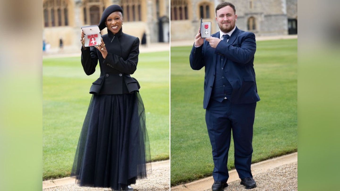 Cynthia Erivo und Luke Littler sind stolz auf ihre Auszeichnungen.