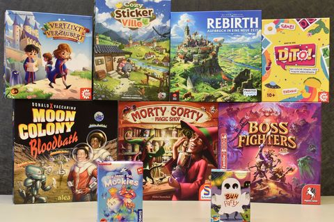 Die nominierten Spiele der Auszeichnungen "Spiel des Jahres", "Kennerspiel des Jahres" und "Kinderspiel des Jahres" für das Jahr