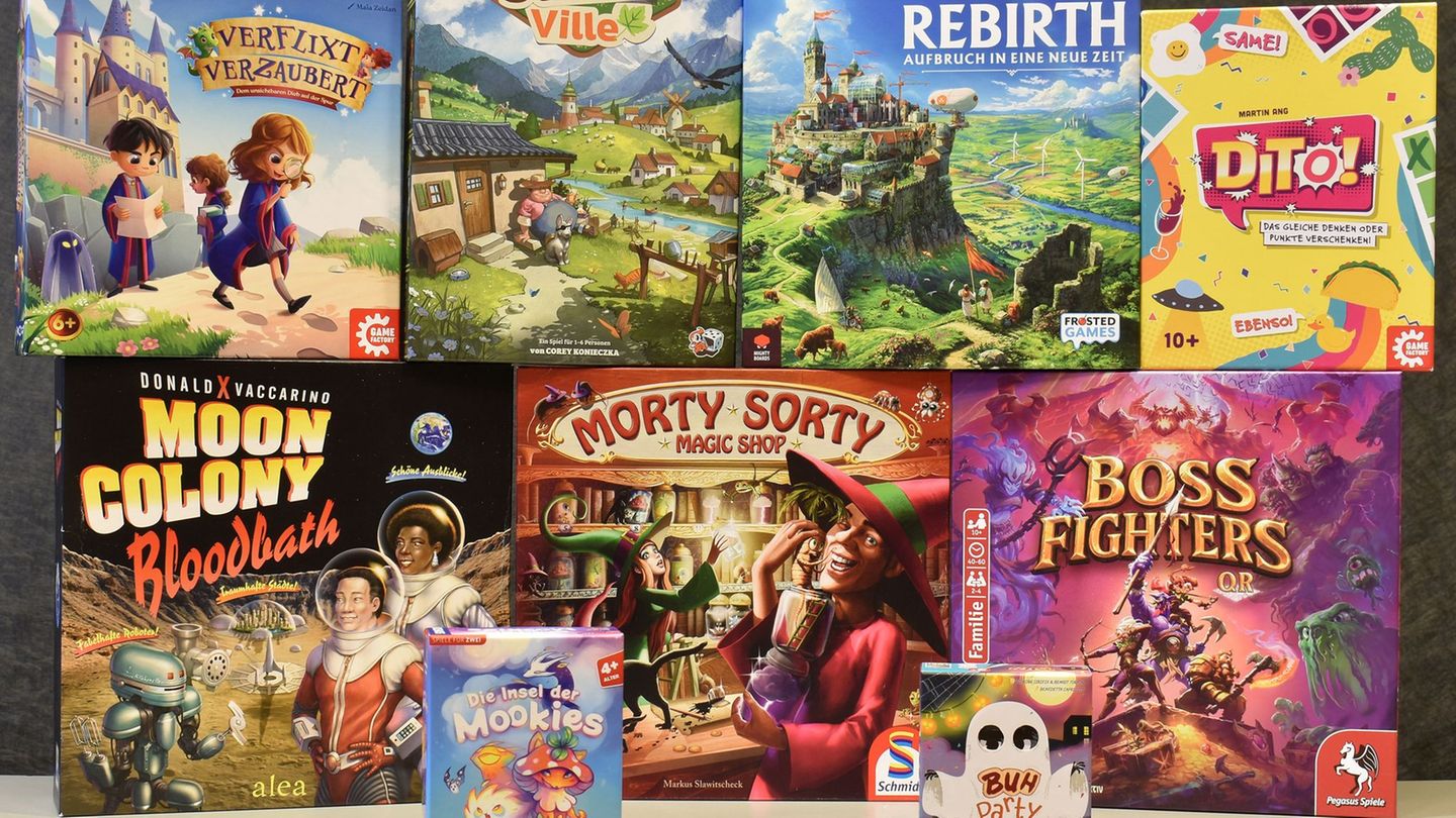 Die nominierten Spiele der Auszeichnungen "Spiel des Jahres", "Kennerspiel des Jahres" und "Kinderspiel des Jahres" für das Jahr