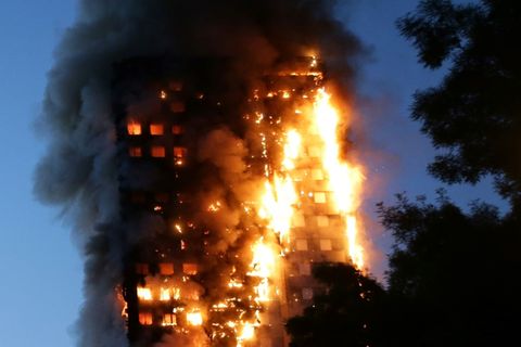 Der brennende Grenfell Tower