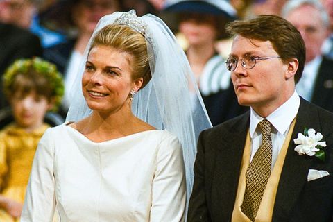 Prinz Constantijn und Prinzessin Laurentien an ihrem Hochzeitstag.