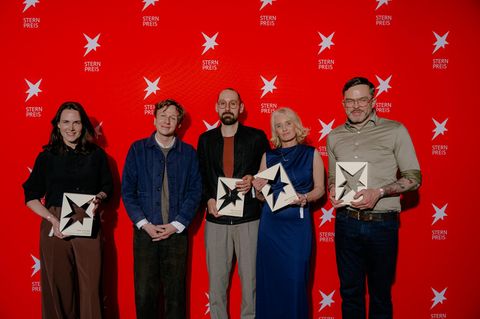 Die mit dem stern-Preis 2026 Ausgezeichneten (v.l.n.r.): Nicole Rosenbach, Emile Ducke, Philipp Daum, Katrin Wegner und Erik Westermann
