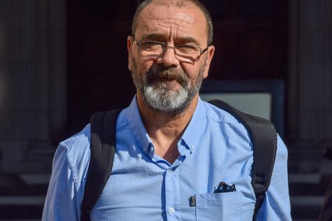Andrew Malkinson 2023 auf dem Weg zum Berufungsgericht