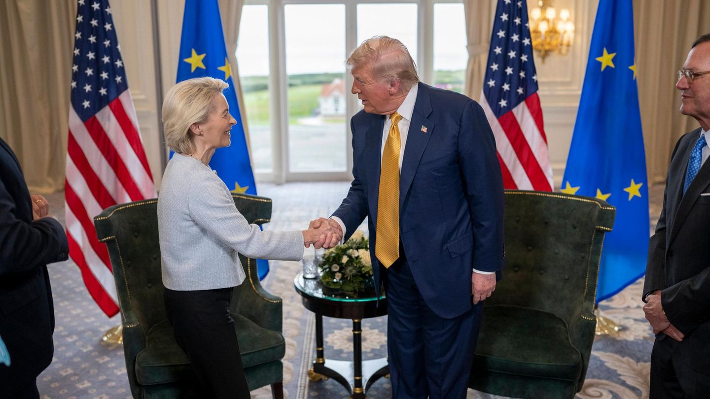 Donald Trump und Ursula von der Leyen im Weißen Haus