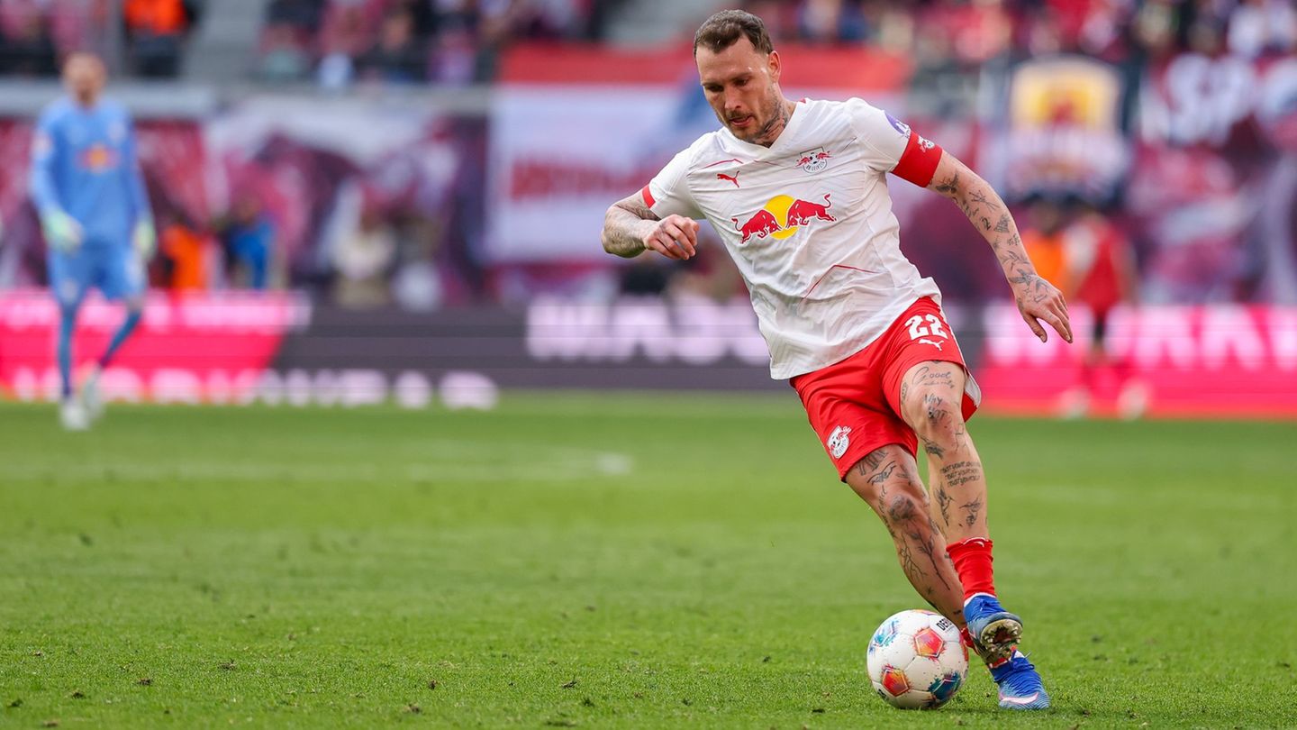 David Raum geht bei RB Leipzig in sein letztes Vertragsjahr. (Archivbild) Foto: Jan Woitas/dpa